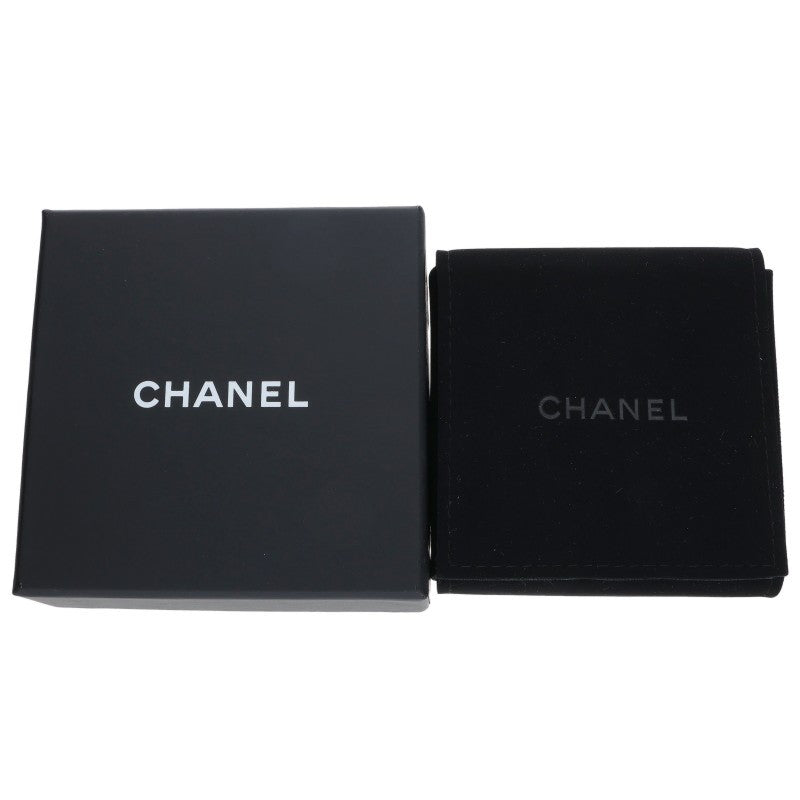 CHANEL Coco Mark Rhinestone Heart Gold Clear Size ONE SIZE