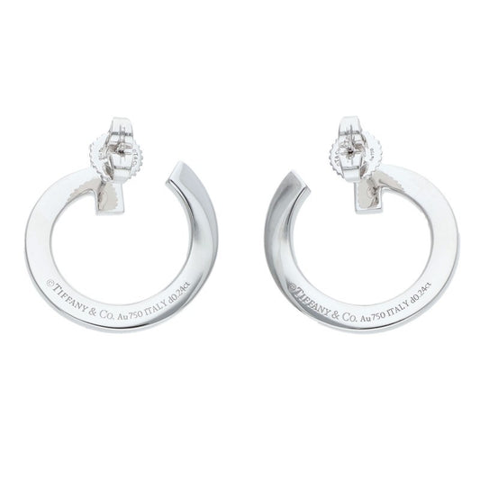TIFFANY&Co. T One Open Hoop 18K White Gold Size ONE SIZE