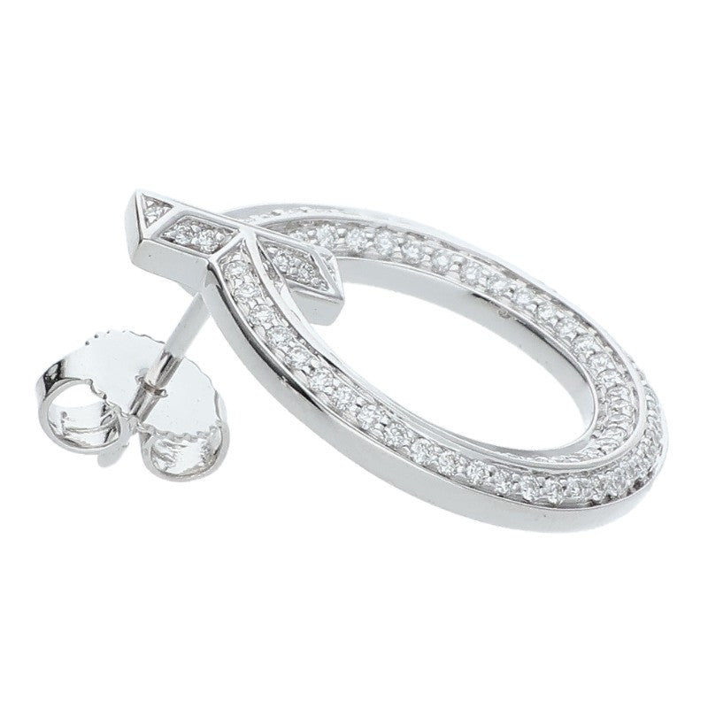TIFFANY&Co. T One Open Hoop 18K White Gold Size ONE SIZE