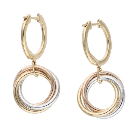 Cartier Trinity 18K Diamond Earrings Size ONE SIZE
