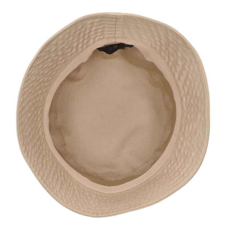 PRADA Cotton Logo Bucket Hat Beige Size ONE SIZE