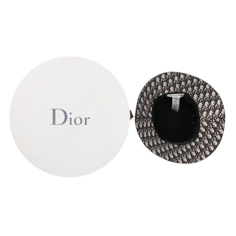Christian Dior Oblique Tulle Veil Hat Black Size ONE SIZE