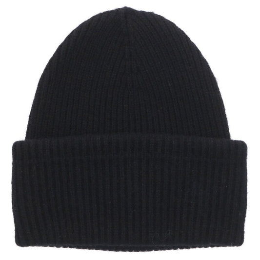 CHANEL Coco Mark Cashmere Beanie Black