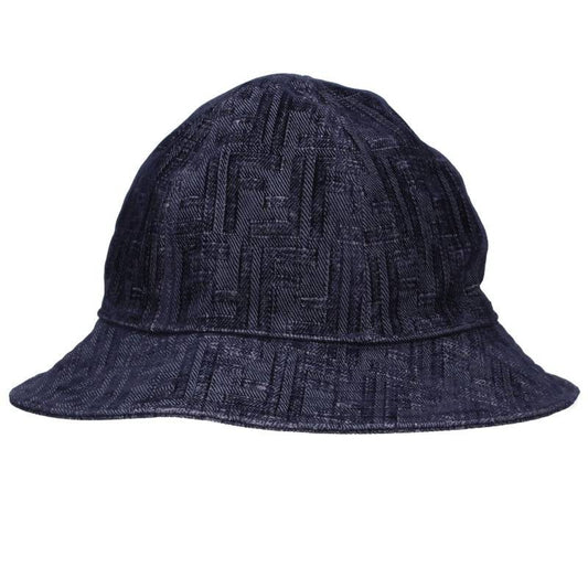 FENDI Zucca Denim Bucket Hat Indigo Size 30