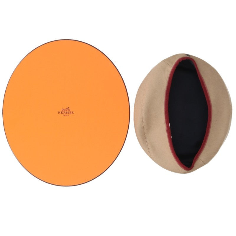 HERMES Saint-Honoré Cashmere Sellier Button Beret Size 57