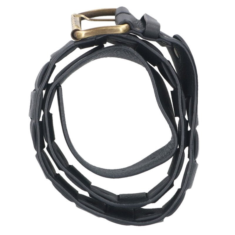CELINE Black Leather Belt Size ONE SIZE