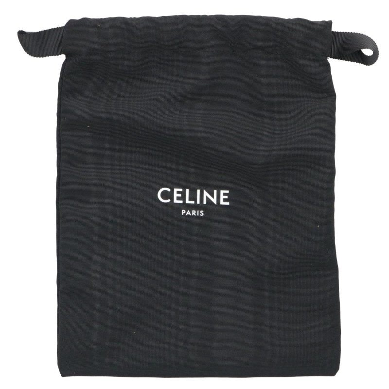 CELINE Triomphe Suede Leather Belt Silver Beige Size 95