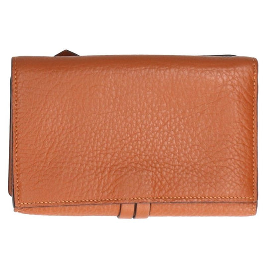 Chloe Tri-fold Compact Wallet Brown Gold Size ONE SIZE