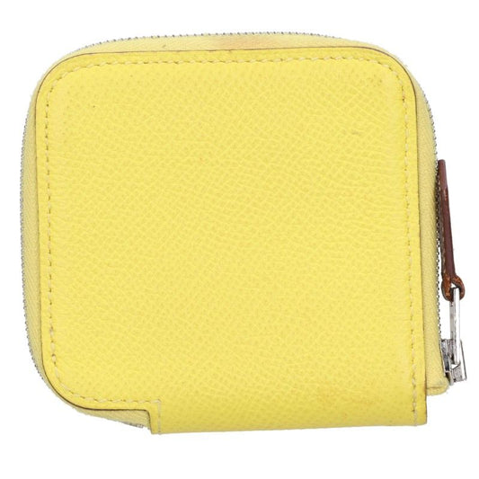 HERMES Azap Compact Mini Veau Case Yellow Size ONE SIZE