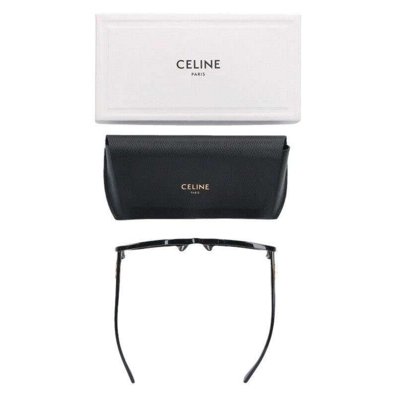 CELINE Triomphe Acetate Frame Sunglasses Black Size ONE SIZE