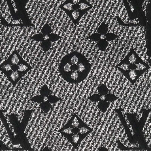 Louis Vuitton Logomania Scarf Black x Silver