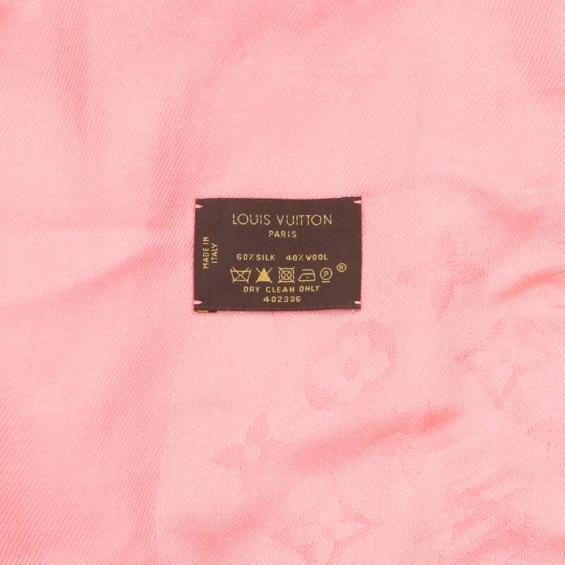 LOUISVUITTON Monogram Silk Wool Large Scarf Size ONE SIZE
