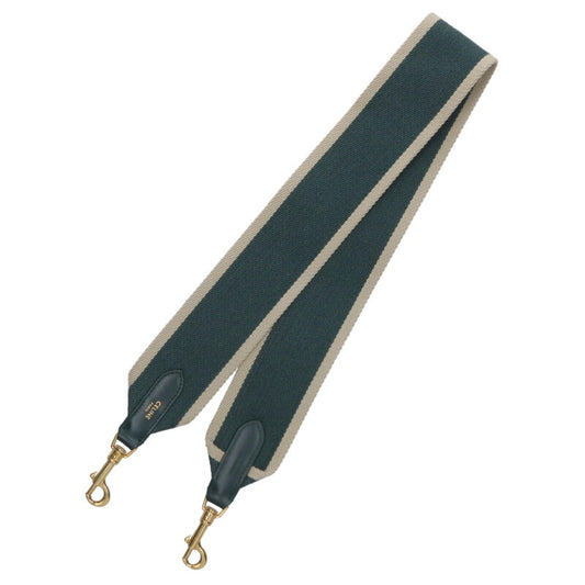 CELINE Textile & Calfskin Short Strap Green