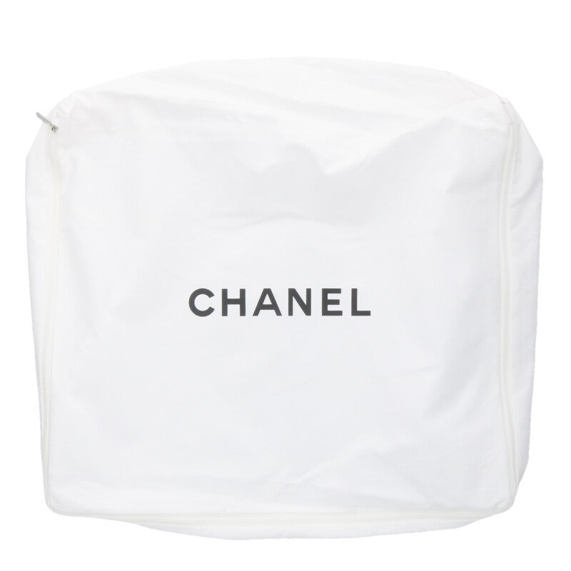 CHANEL Coco Mark Cashmere Fringe Blanket Gray