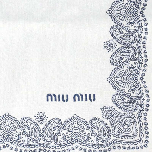Miu Miu Cotton Bandana Towel Blue