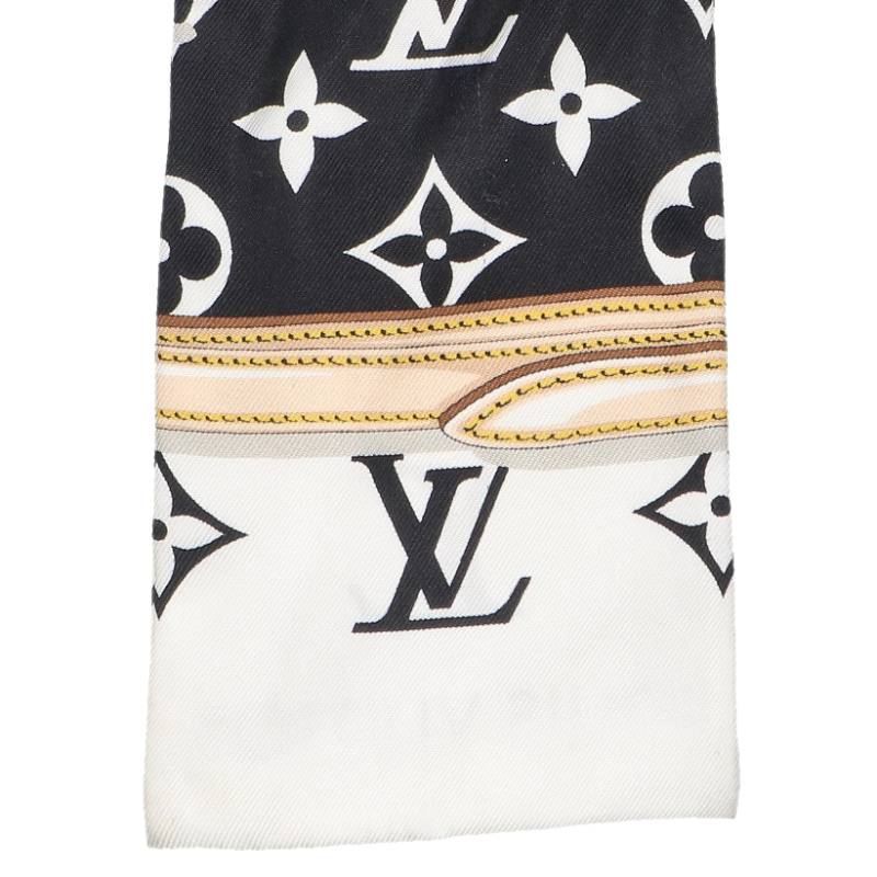 LOUISVUITTON Monogram Confidential Bandeau Scarf Black/White
