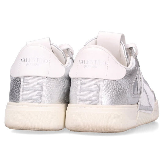 Valentino Silver Logo Embroidered Low-Cut Sneakers Size 35.5