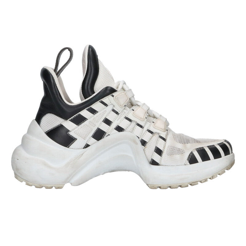 Louis Vuitton Arclight Leather Hi-Top Sneakers White Size 35