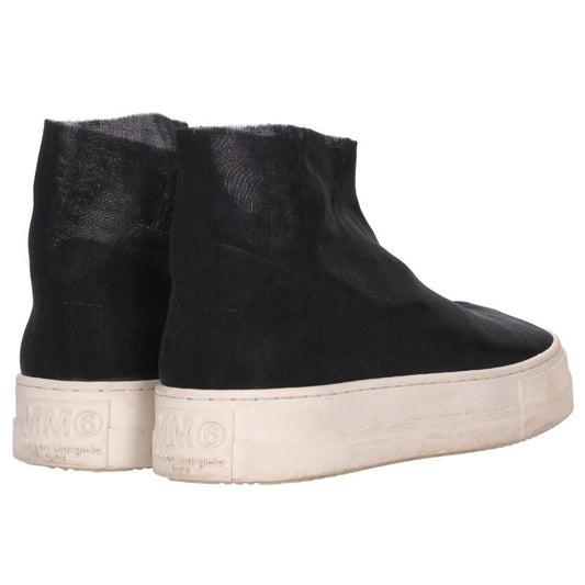 Maison Margiela MM6 Black White Square Toe Sneakers Size 38