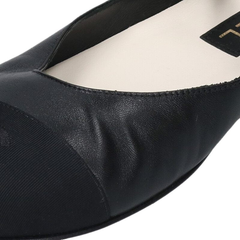 Chanel Coco Mark Flat Pumps Black Size 36C