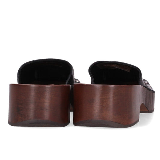 Acne Studios Zarwood Clog Mules Black Brown Size 38