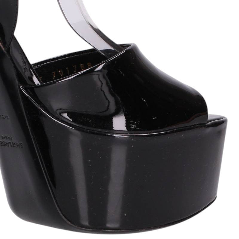 Saint Laurent Paris Patent Leather Belt Pumps Size 36