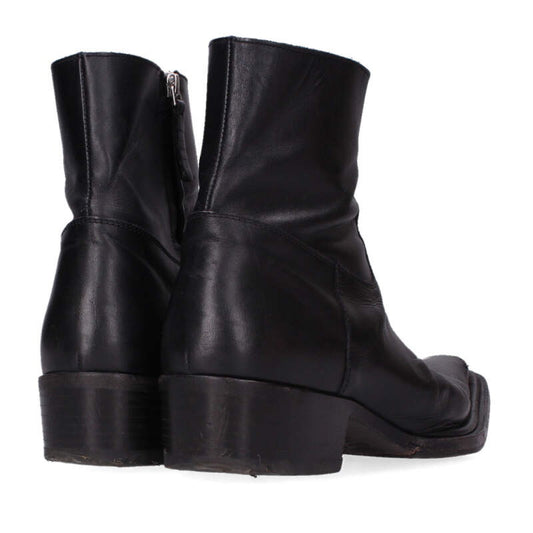 Acne Studios Black Side-Zip Leather Boots Size 41