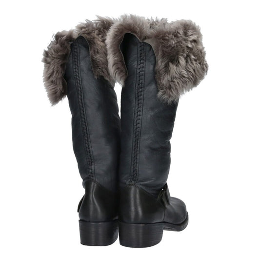 Incarnation Black Mouton Long Boots Size 36