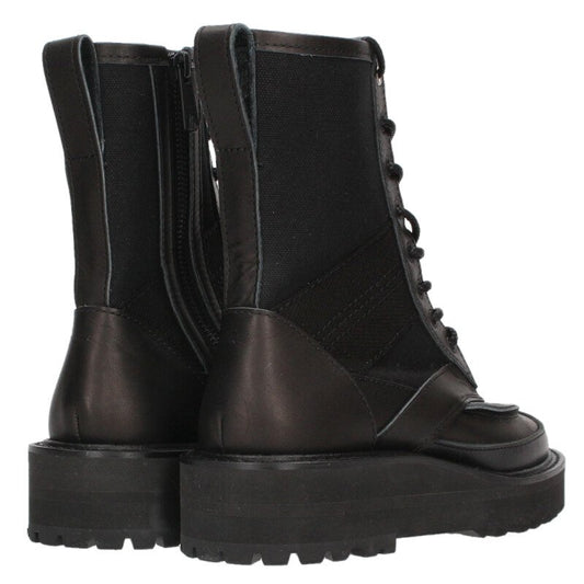 Yohji Yamamoto Cotton Duck Leather Military Boots Size 5