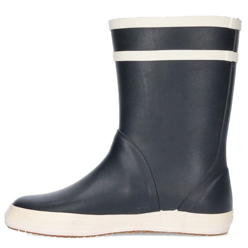 Celine Logo Rubber Rain Boots Black White Size 37