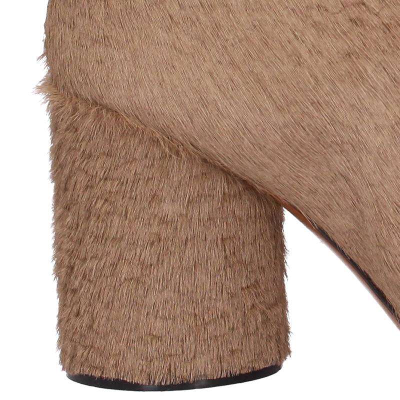 Maison Margiela Beige Fur Boots Size 37