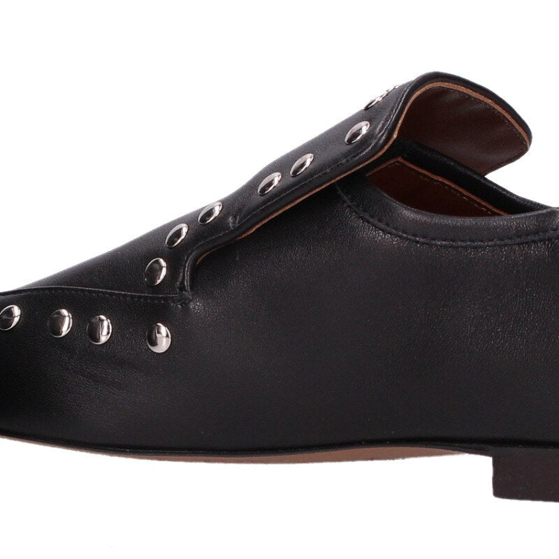 Wales Bonner Dakar Studded Loafers Black/Silver Size 39