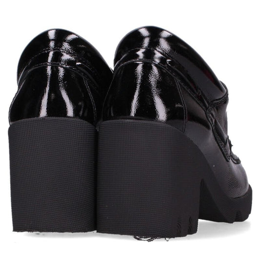 Burberry Heeled Leather Loafers Black Size 35