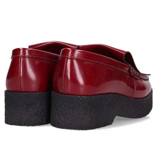 CELINE Rubber Sole Tassel Loafers Bordeaux Red Size 39