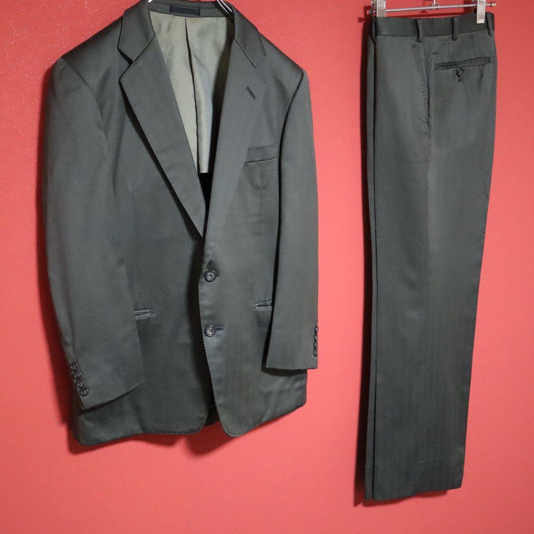 Burberrys 90s Shadow Stripe Flare Suit Blazer
