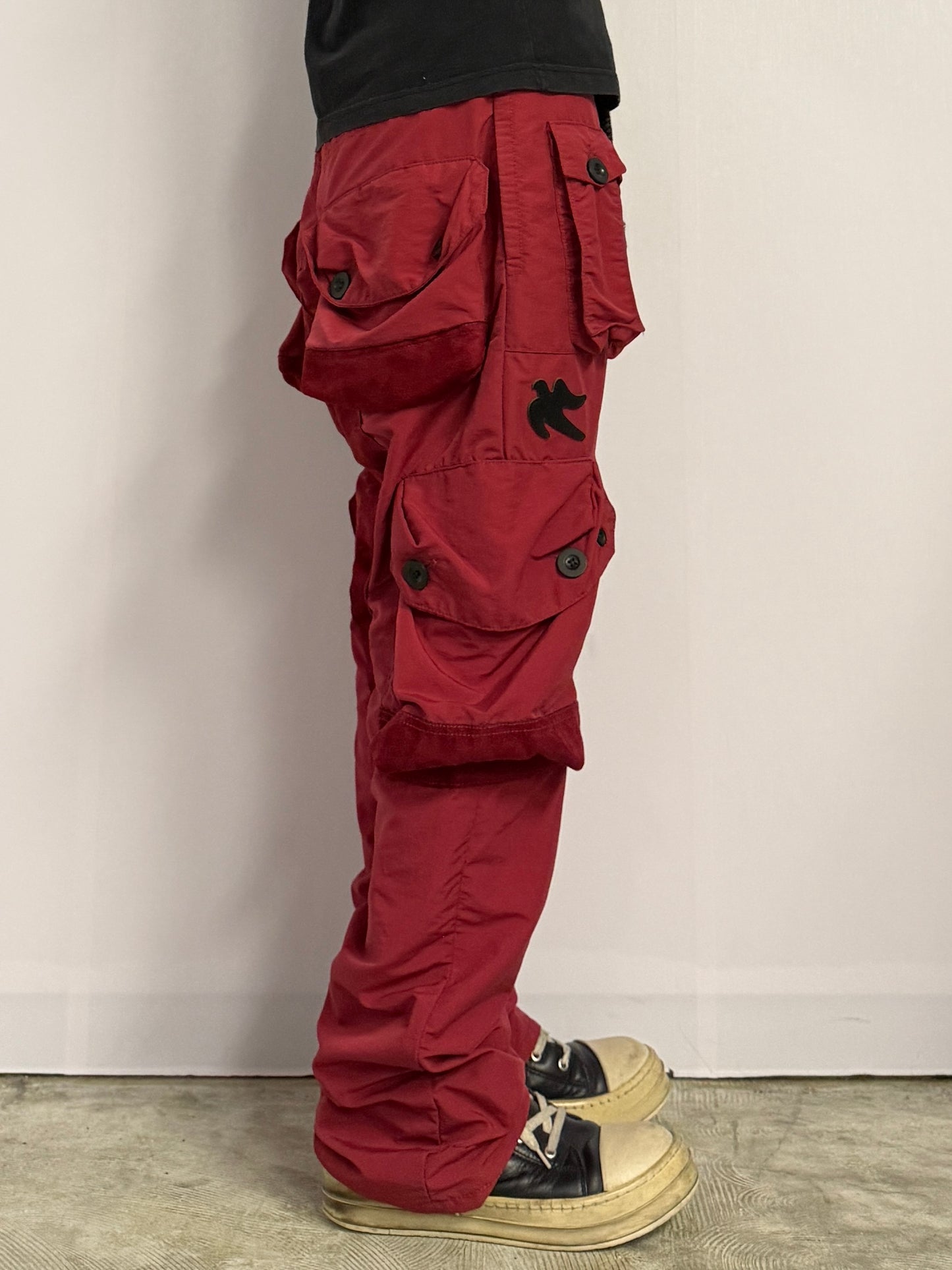 Vintage Red "Blood sweat&tears" Cargo Pants Size 40