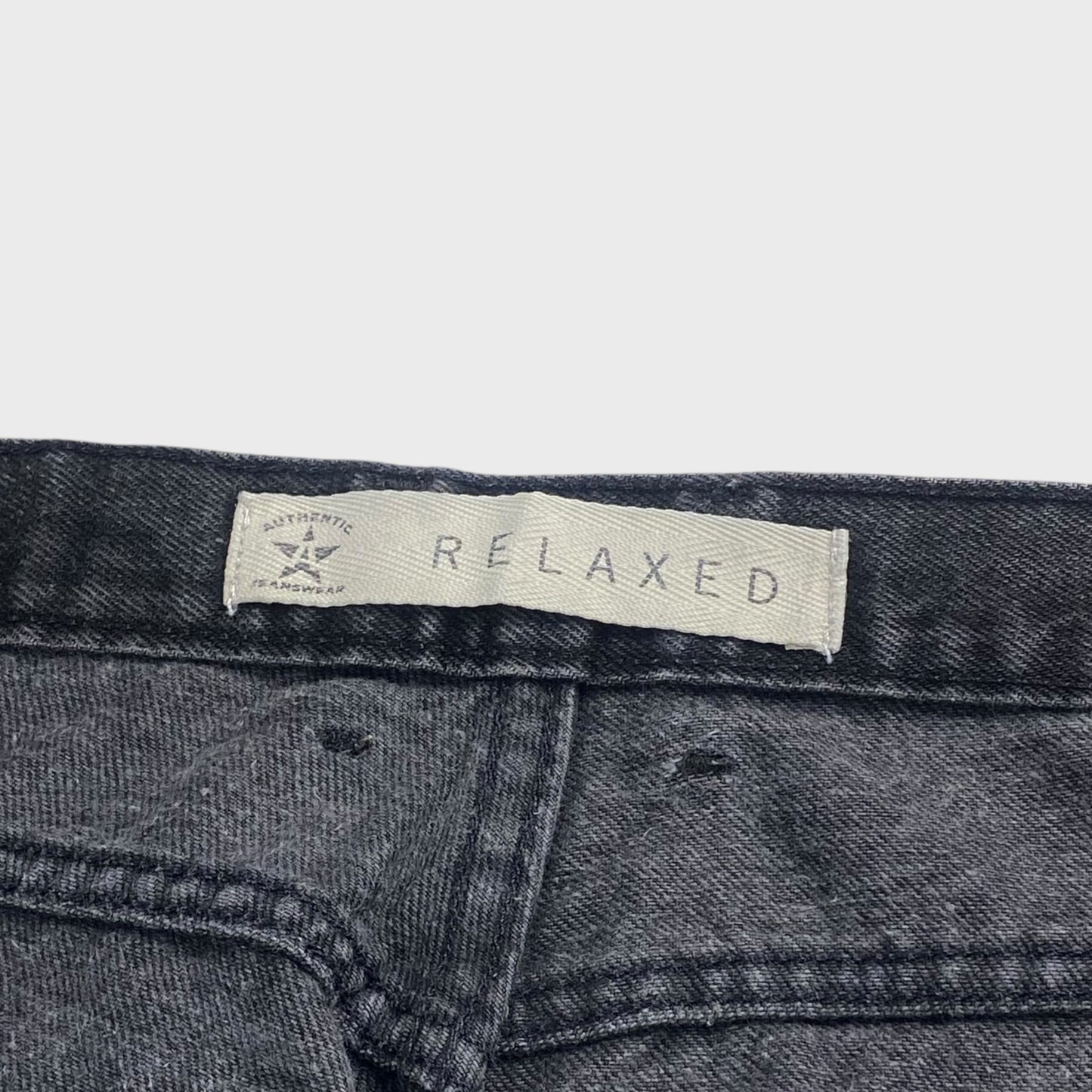 REMAKE Animal Paint Art Black Denim Pants Size 32