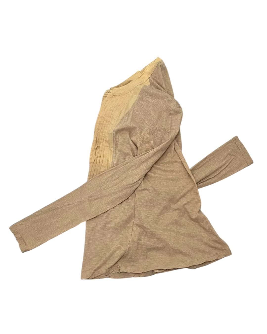 Neil Barrett Pleated Tuxedo Bib Shirt Beige