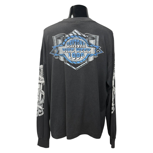 DAYTONA BIKE WEEK 90s Vintage 1996 Sleeve T-Shirt Size 2XL