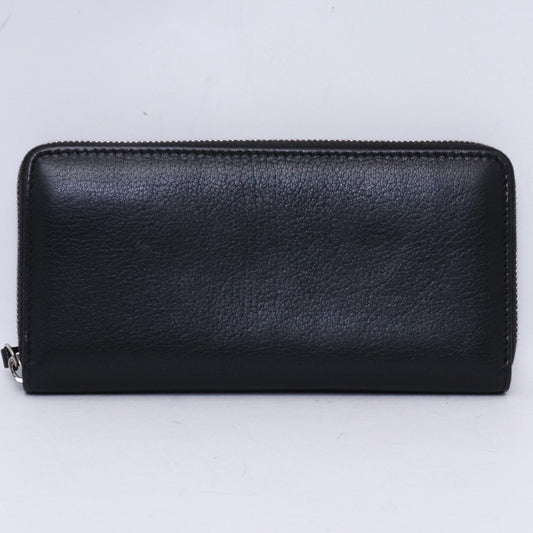 Maison Margiela Tag Leather Zip Around Wallet Black Size F