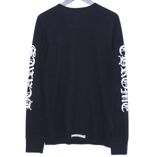 CHROME HEARTS Scroll Logo Waffle T-Shirt Black Size L
