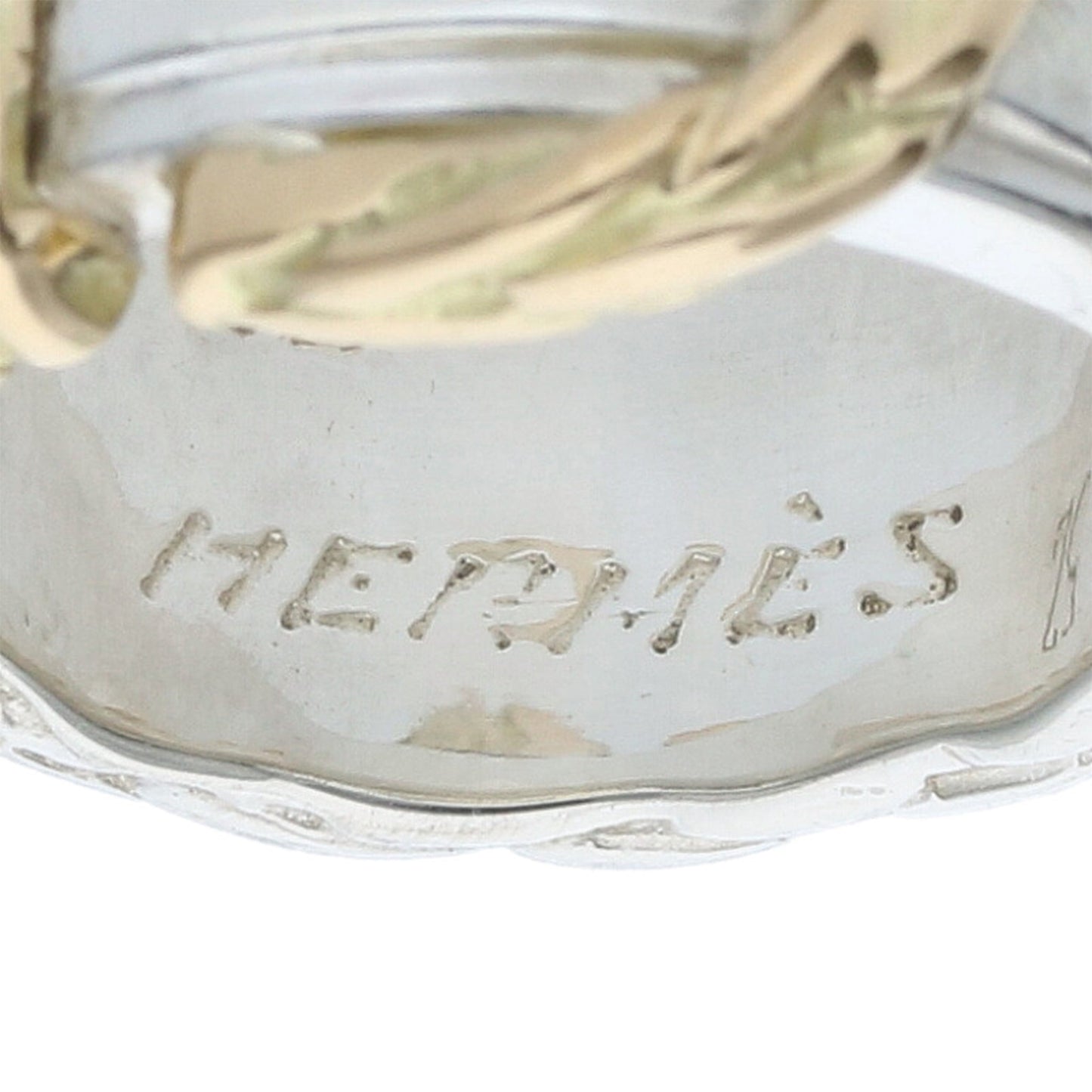 Hermes HERMÈS 1980s Silver Gold Ring