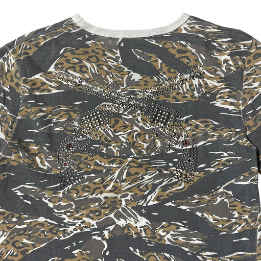 Vintage Roar Tiger Camo Cross Revolver Tee Size 2