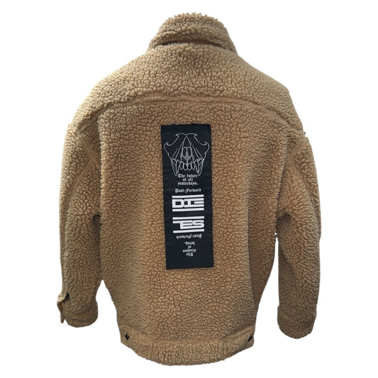 DIESEL Patchwork Boa Fleece Jacket Check Lining Size XS
