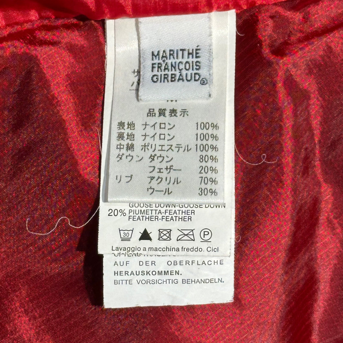 MARITHE FRANCOIS GIRBAUD 10AW Archive Big Coat Multi Size M