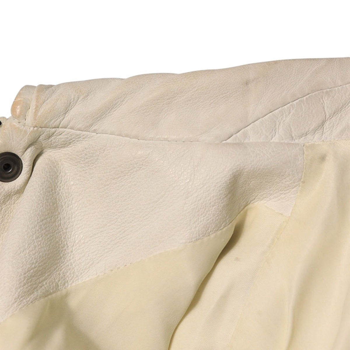 MARC JACOBS White Leather Jacket Size 50