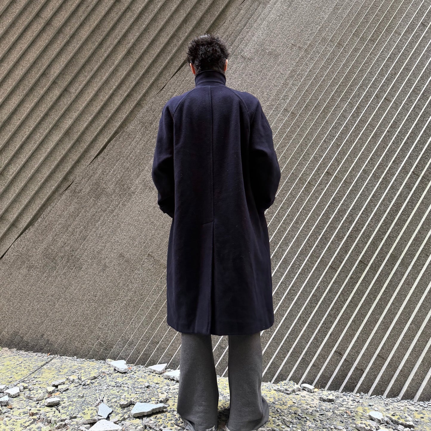 Christian Dior 80s Lambswool Balmacaan Coat