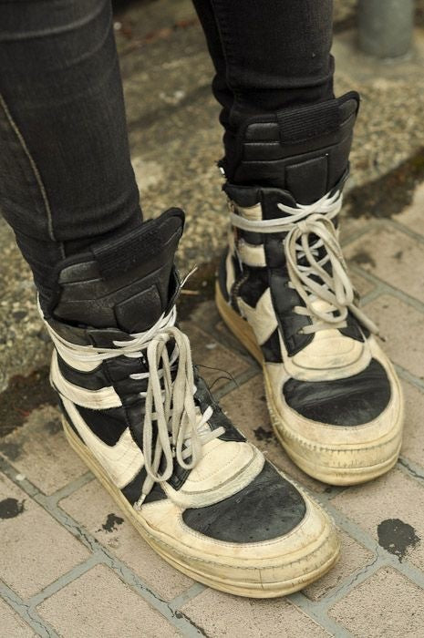 rick owens AW07 Oreo Dunk Hi-Top Sneakers