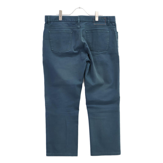 HERMES Green Sellier Button Denim Jeans Size 44