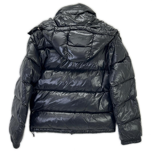 MONCLER K2 Black Front Logo Down Jacket Size 0